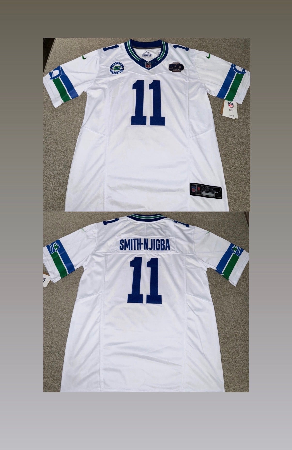 Seattle Seahawks Jaxxon Smith-Nnjigba White Jersey