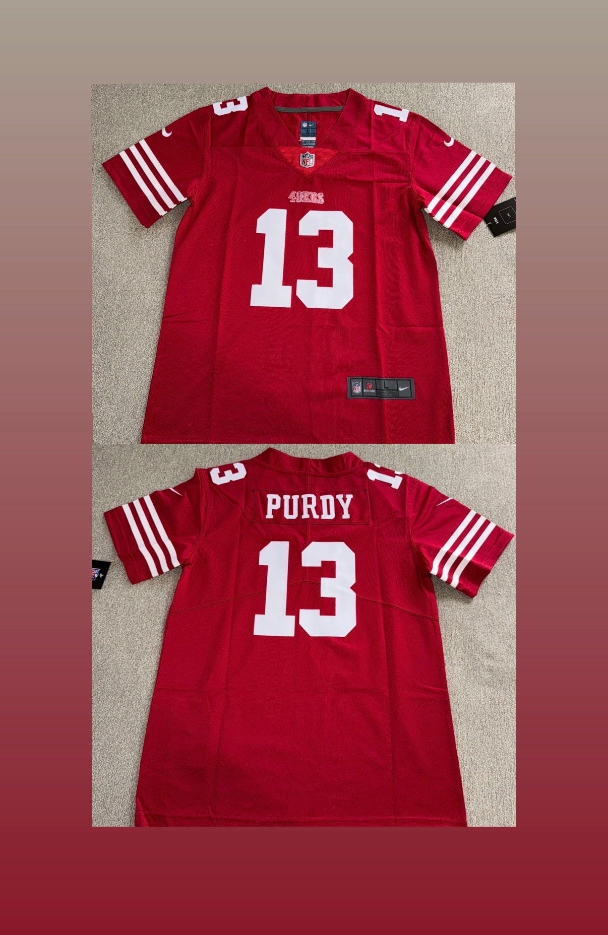 San Francisco 49ers Brock Purdy Red Jersey