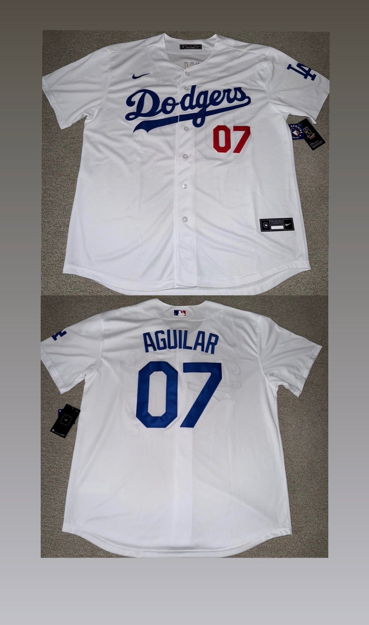 Custom Los Angeles Aguilar Dodgers Jersey