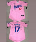 Los Angeles Dodgers Shohei Ohtani Pink Flower Jersey