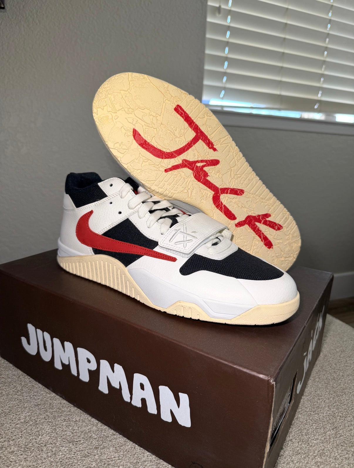 Adult Travis Scott x Air Jordan Jumpman Jack University Red